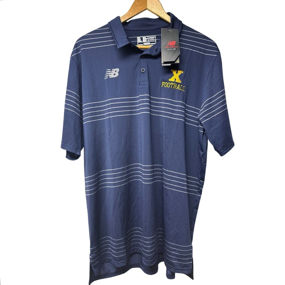 Xaverian Brothers High School Football New Balance Polo Shirt Men XL Navy NWT